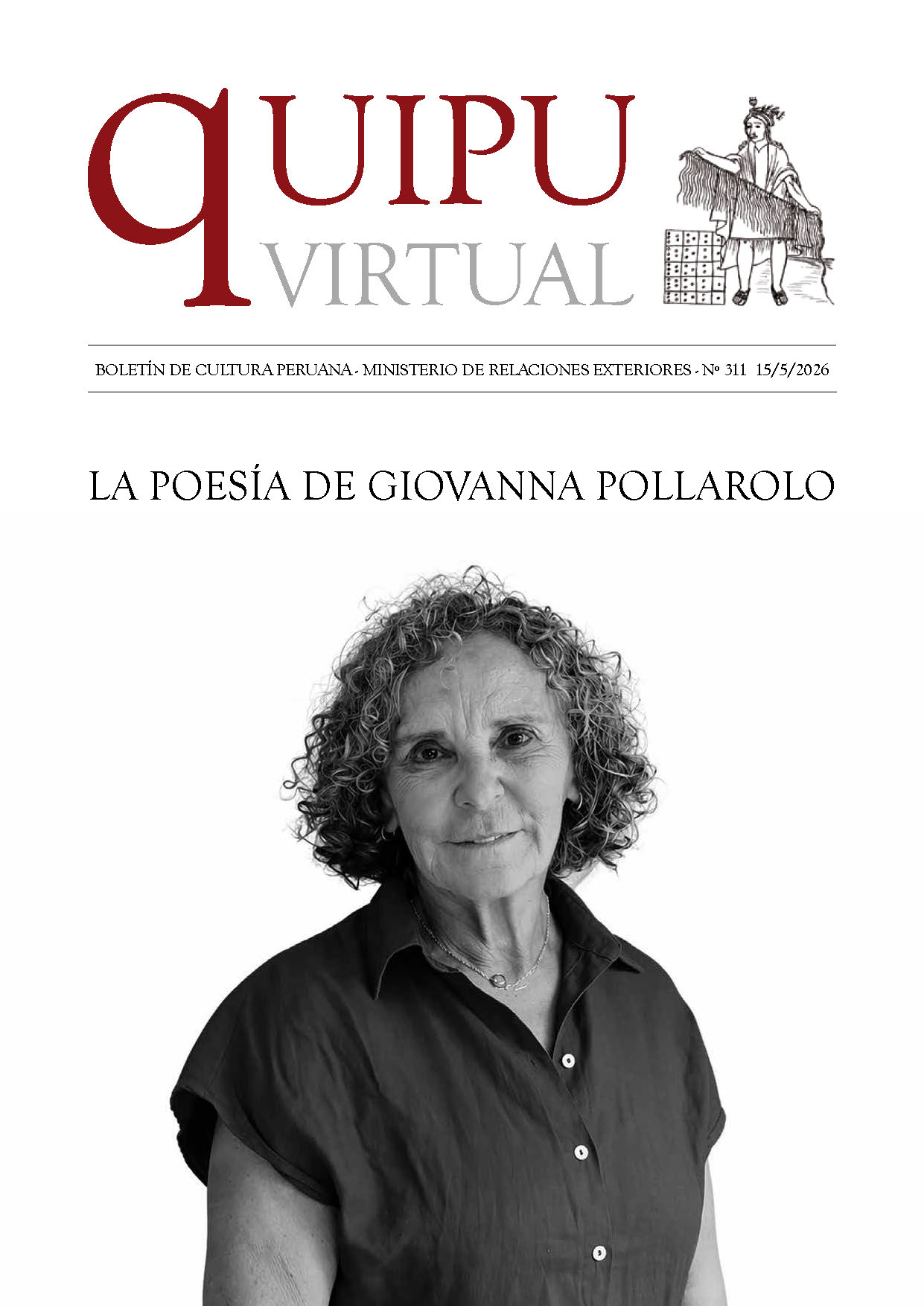 Quipu Virtual N°311 – La Poesía de Giovanna Pollarolo